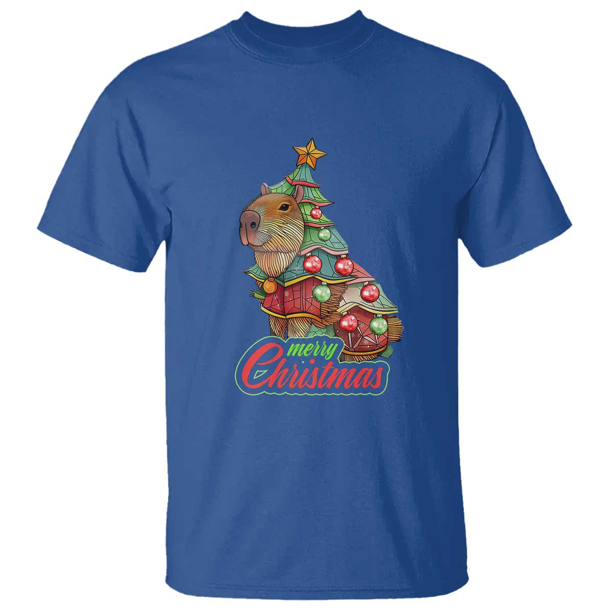 cute-capybara-christmas-tree-t-shirt