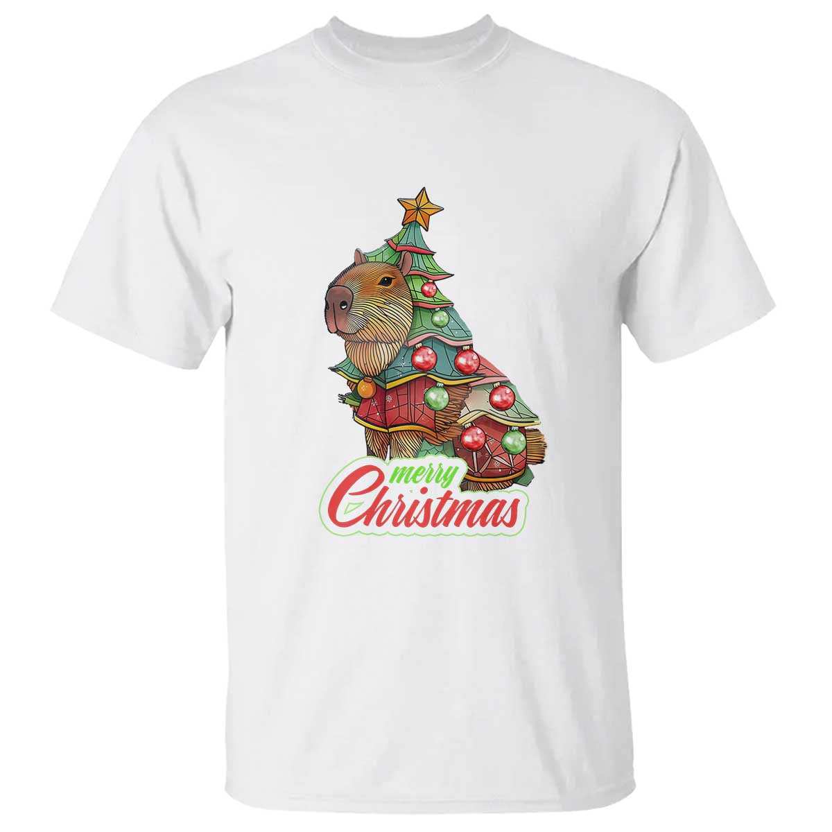 cute-capybara-christmas-tree-t-shirt