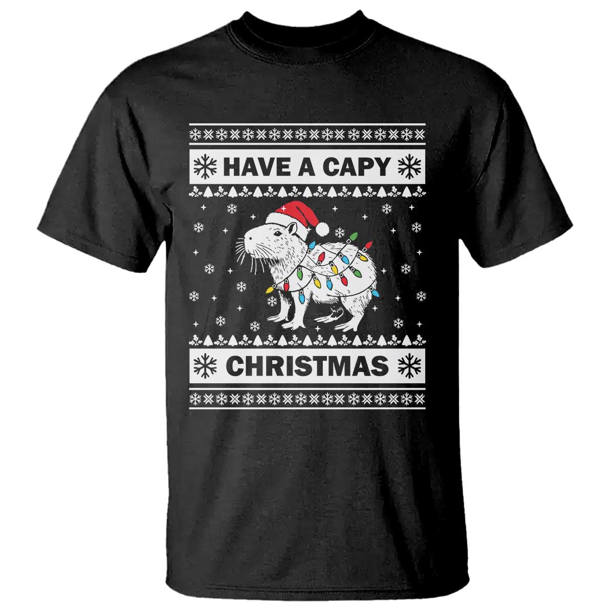 funny-capybara-christmas-t-shirt-have-a-capy-christmas-light