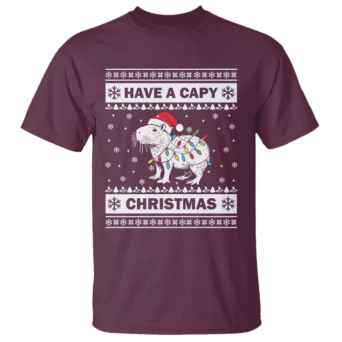 funny-capybara-christmas-t-shirt-have-a-capy-christmas-light