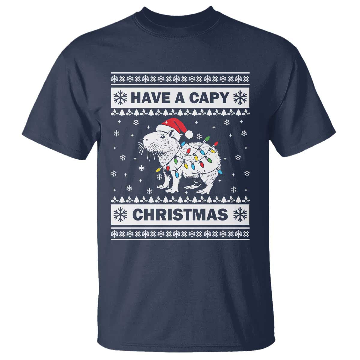 funny-capybara-christmas-t-shirt-have-a-capy-christmas-light