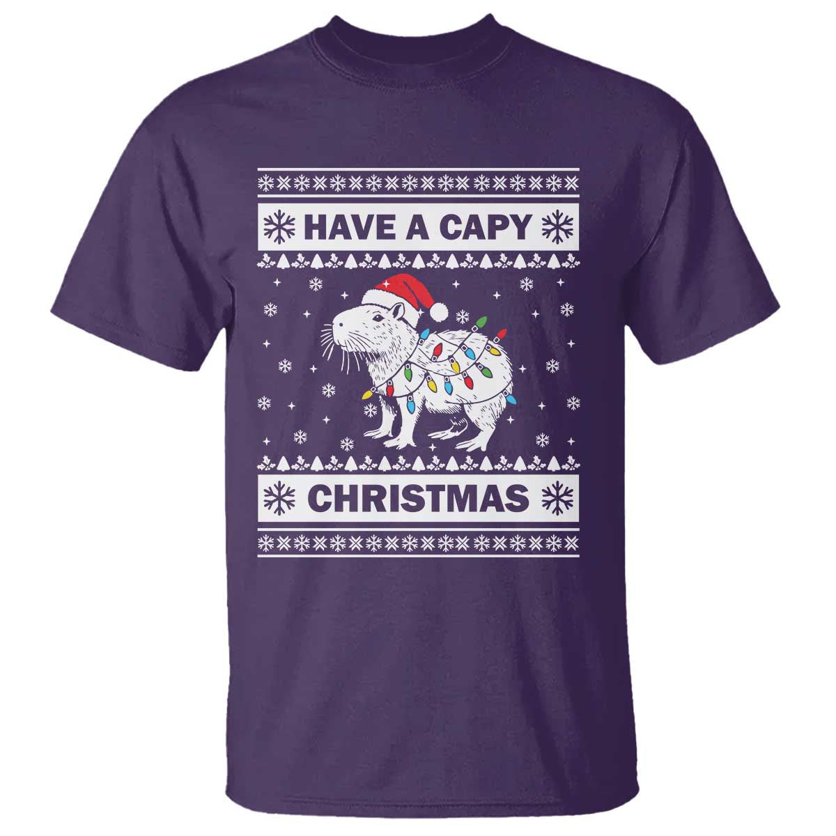 funny-capybara-christmas-t-shirt-have-a-capy-christmas-light