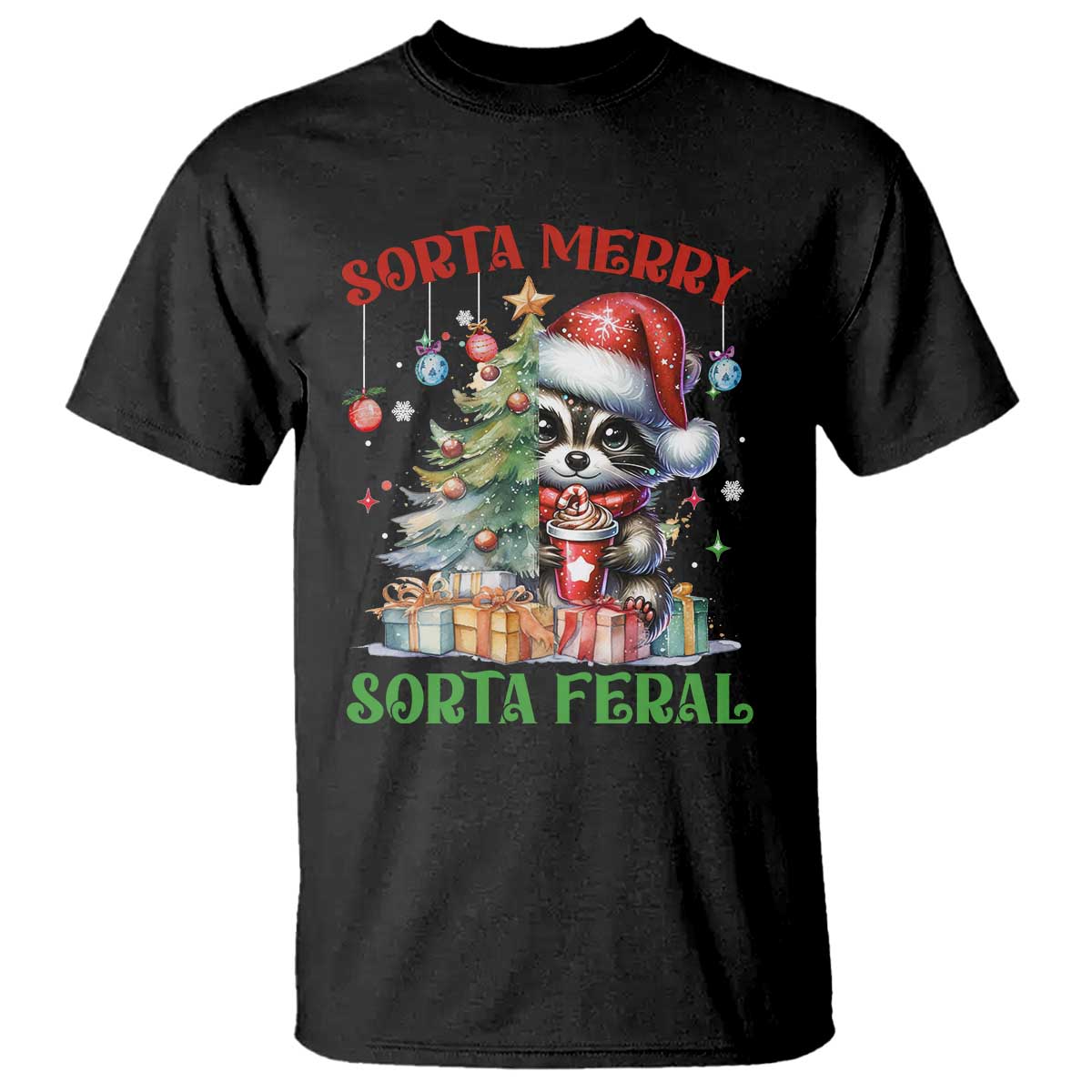 funny-christmas-raccoon-t-shirt-sorta-merry-sorta-feral-merry-trashmas