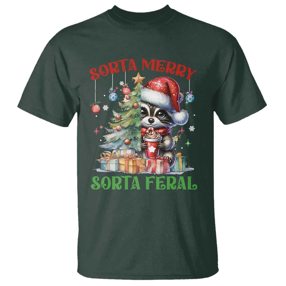 funny-christmas-raccoon-t-shirt-sorta-merry-sorta-feral-merry-trashmas