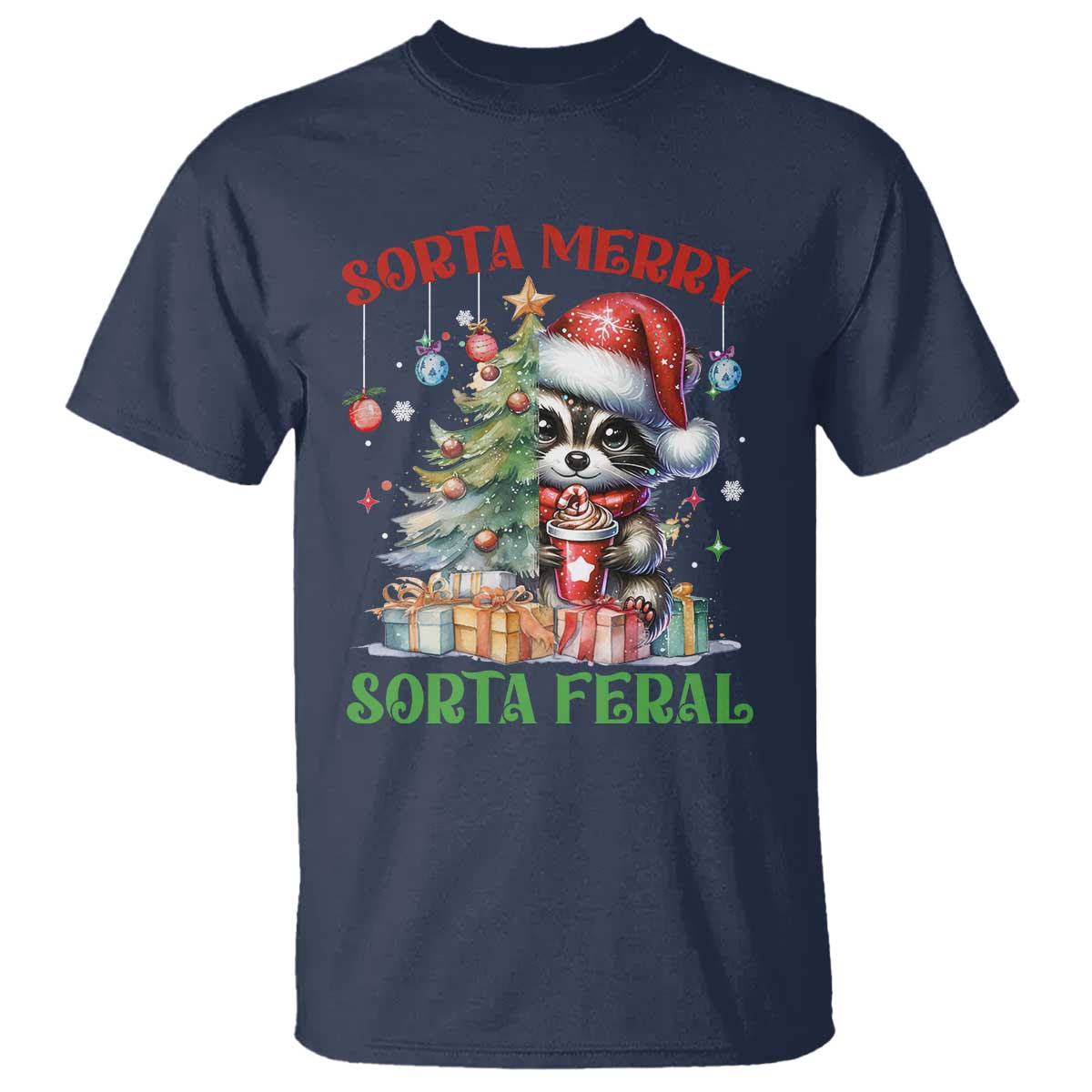 funny-christmas-raccoon-t-shirt-sorta-merry-sorta-feral-merry-trashmas