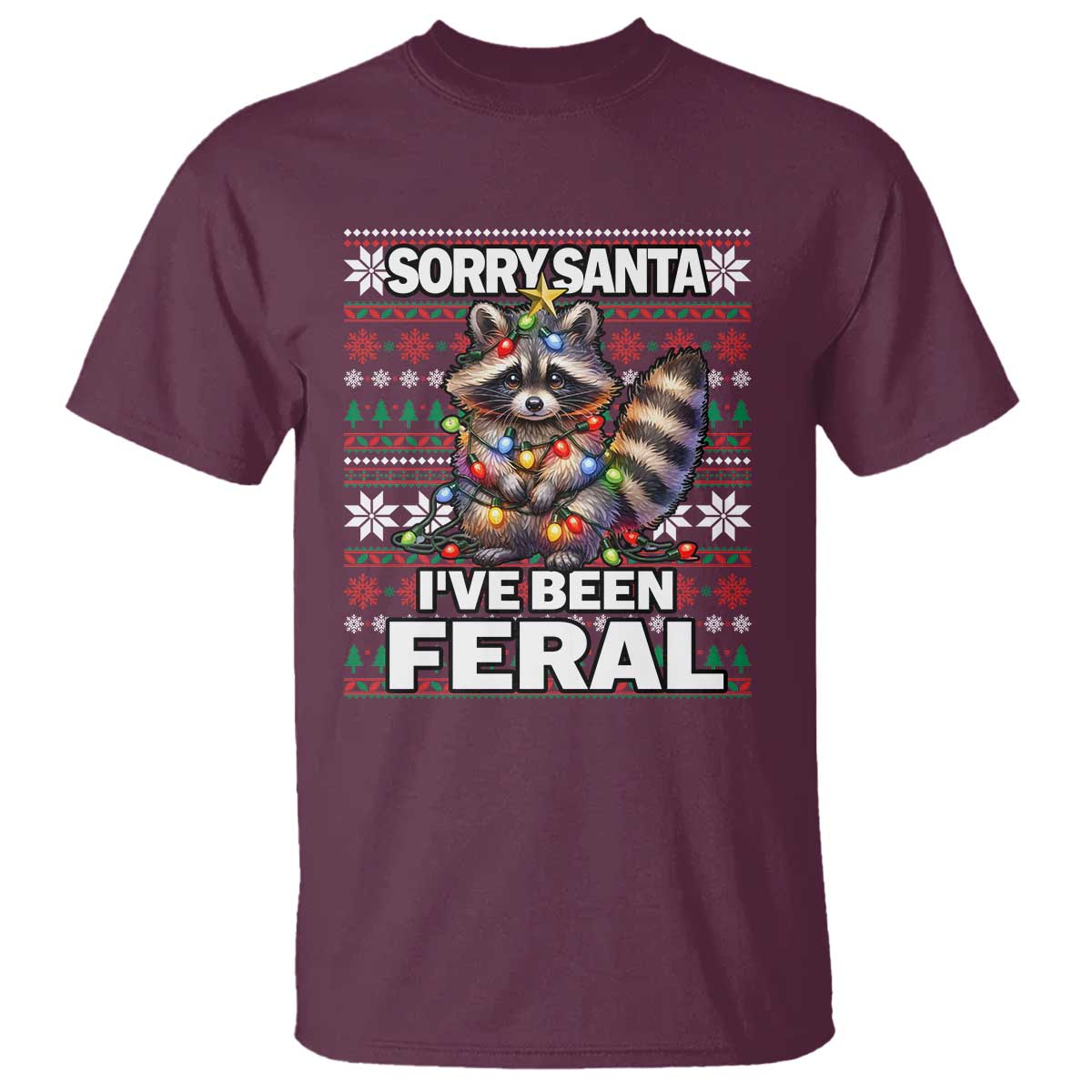 funny-christmas-raccoon-t-shirt-sorry-santa-ive-been-feral