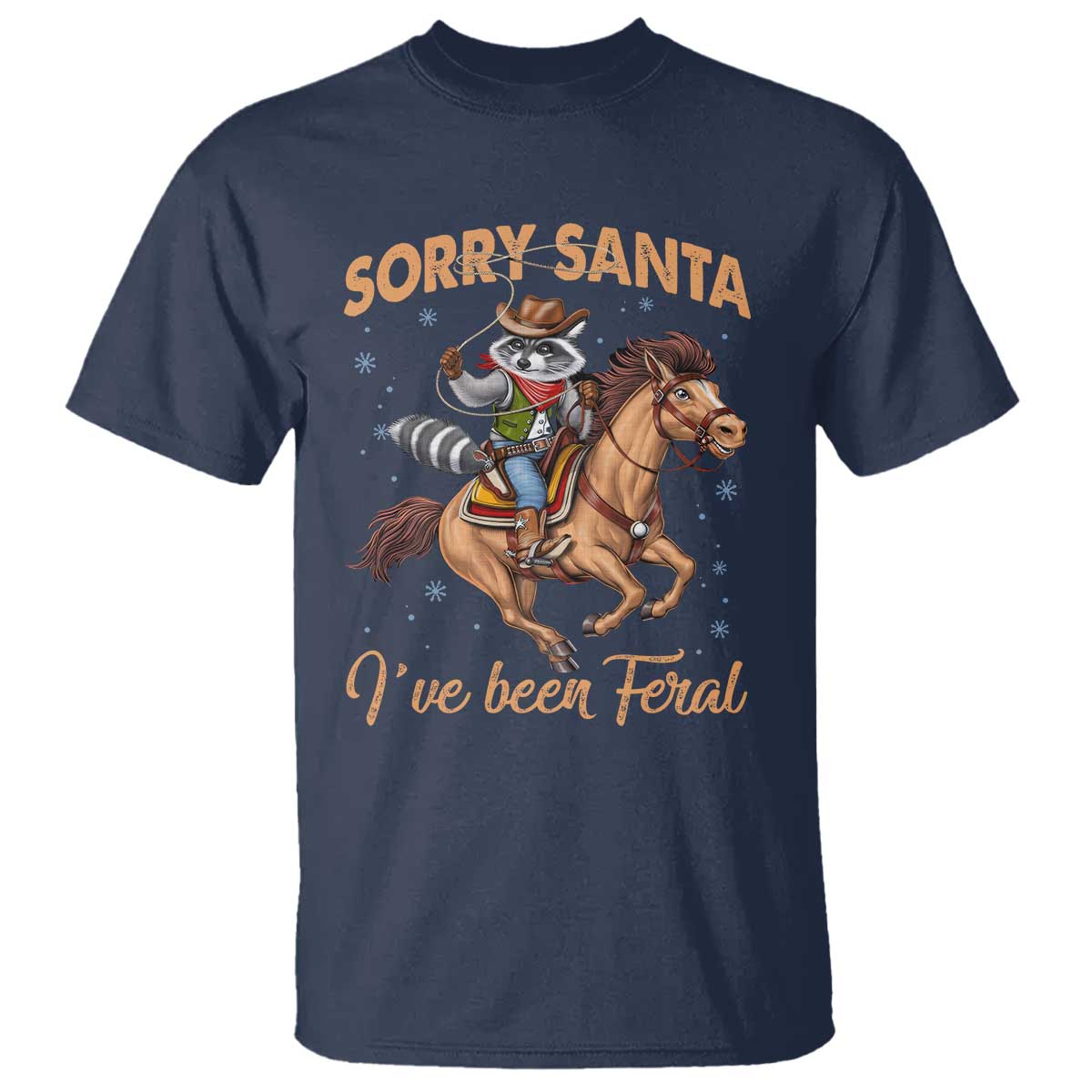 funny-christmas-raccoon-t-shirt-sorry-santa-ive-been-feral-cowboy