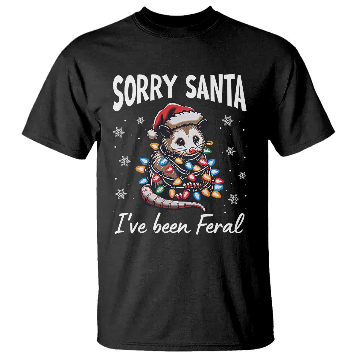 funny-christmas-opossum-t-shirt-sorry-santa-ive-been-feral