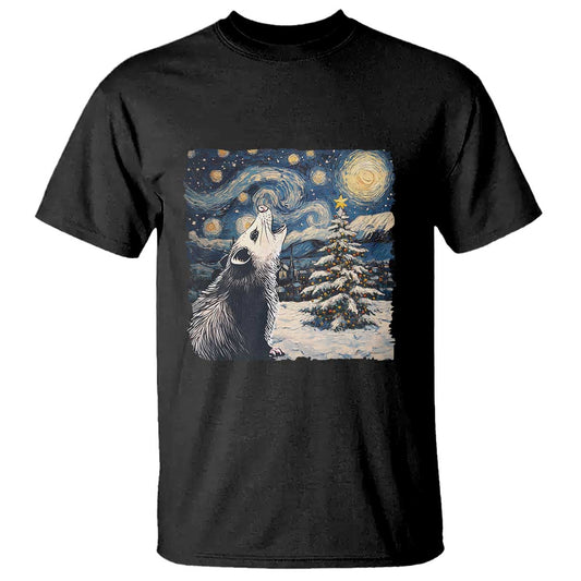christmas-starry-night-opossum-t-shirt