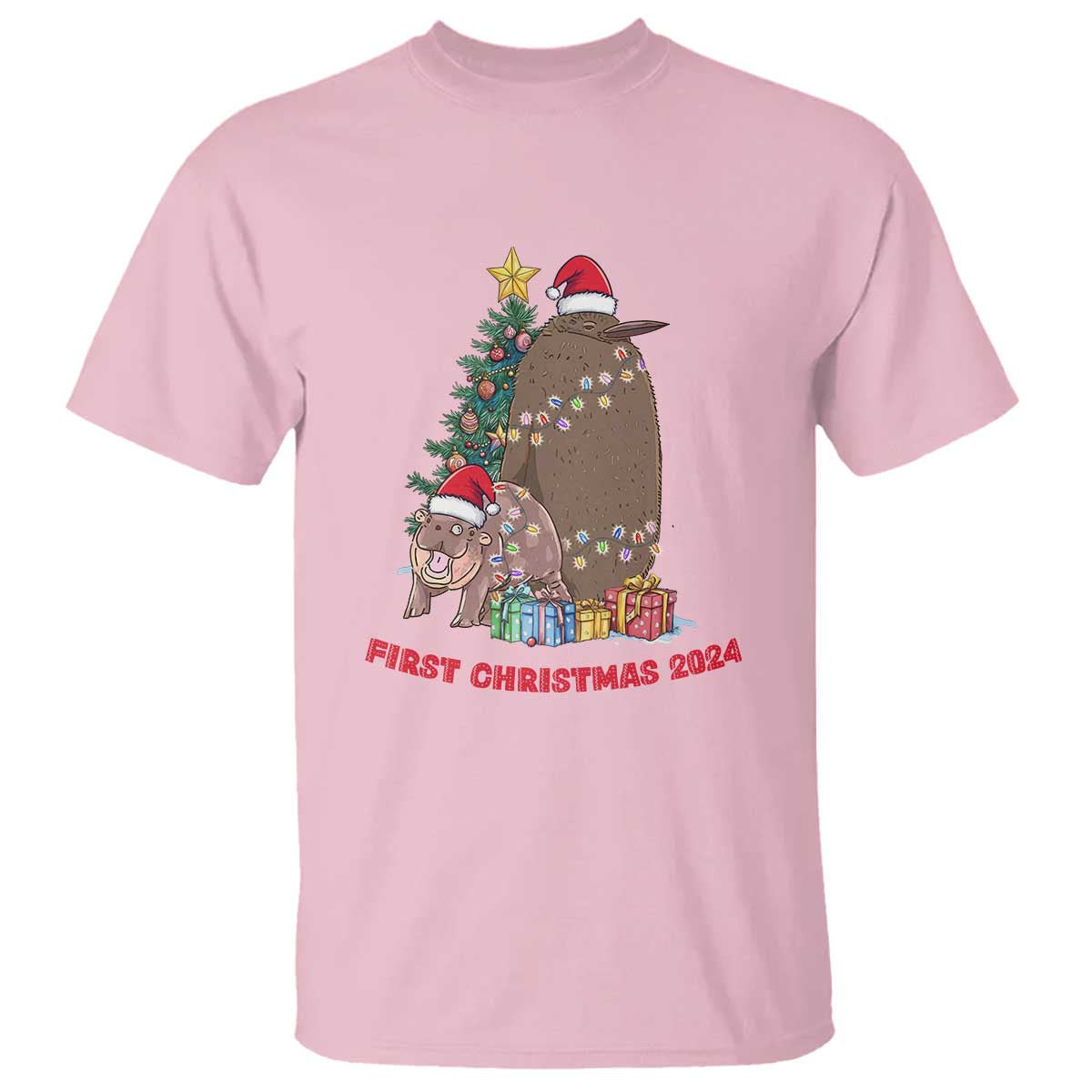 first-christmas-2024-moo-deng-pesto-t-shirt