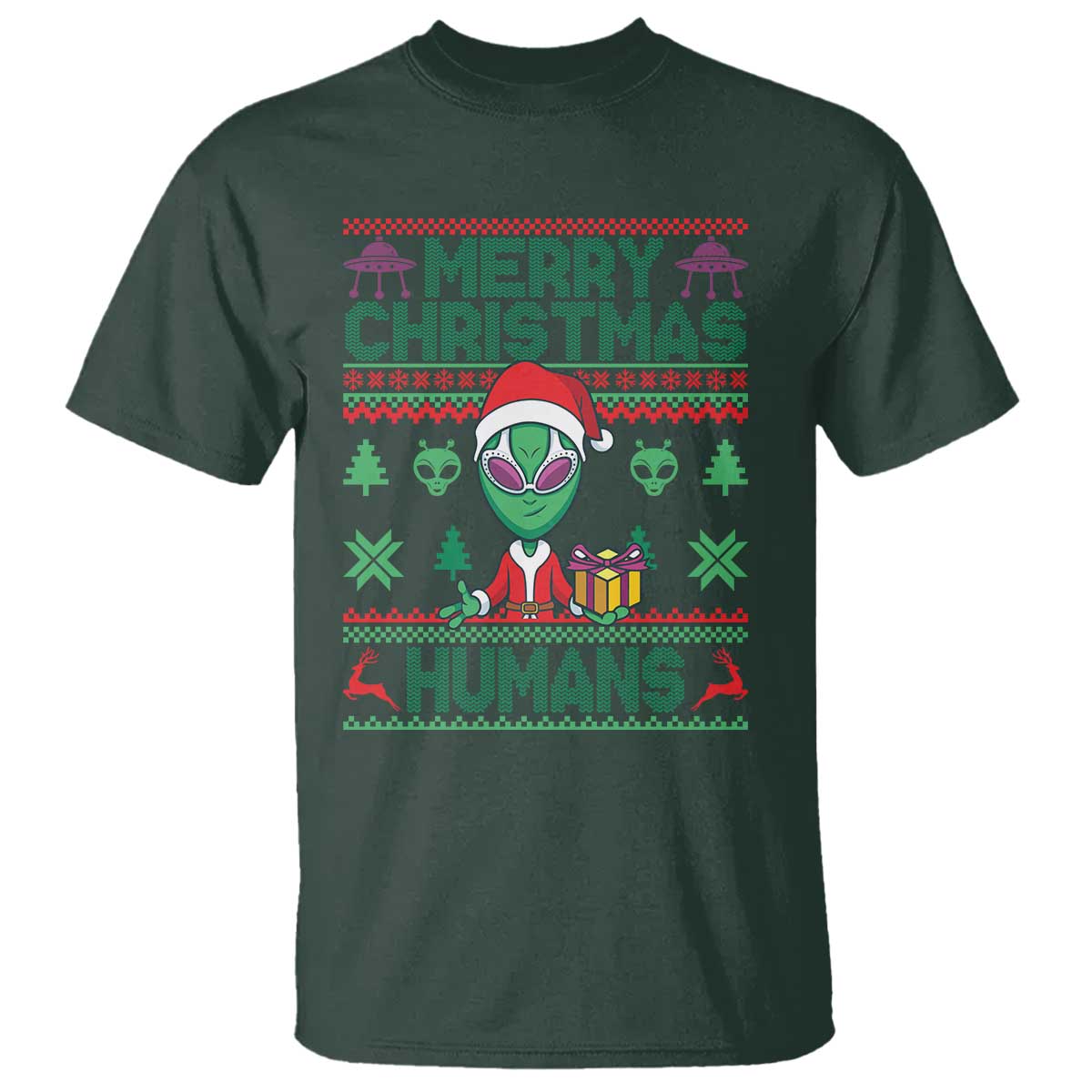 funny-xmas-alien-santa-t-shirt-merry-christmas-humans-ufo-outer-space