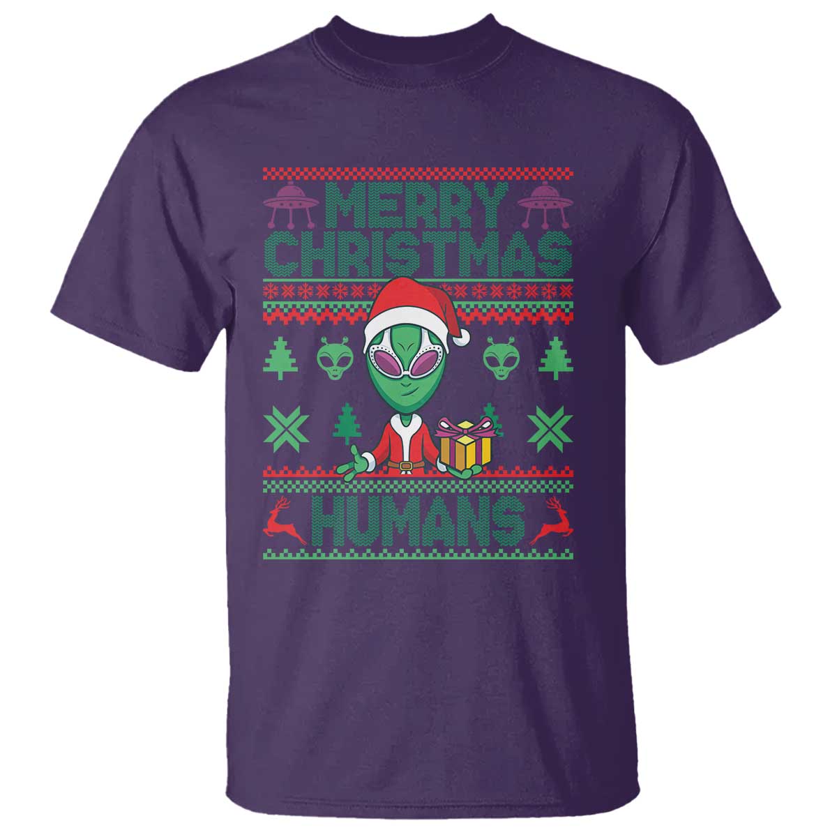 funny-xmas-alien-santa-t-shirt-merry-christmas-humans-ufo-outer-space
