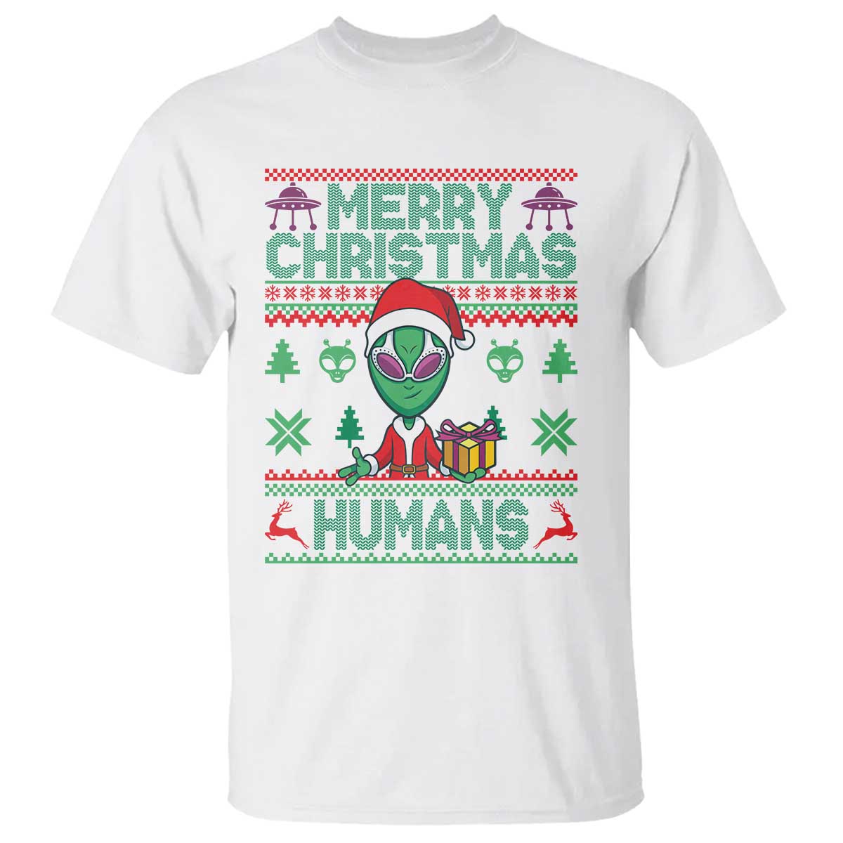 funny-xmas-alien-santa-t-shirt-merry-christmas-humans-ufo-outer-space