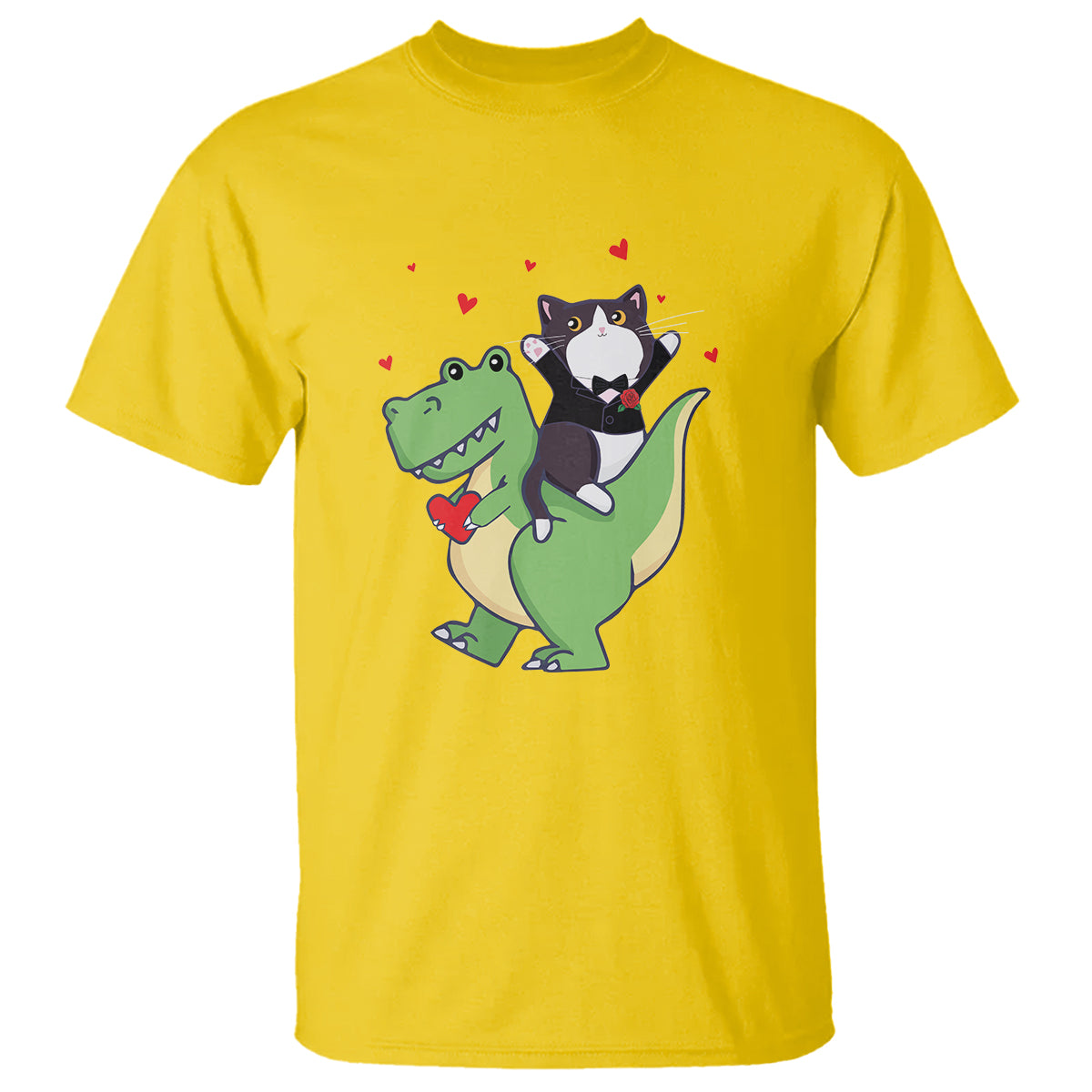 valentines-day-t-shirt-cat-riding-dinosaur-cool-tuxedo-on-suit-and-take-rose