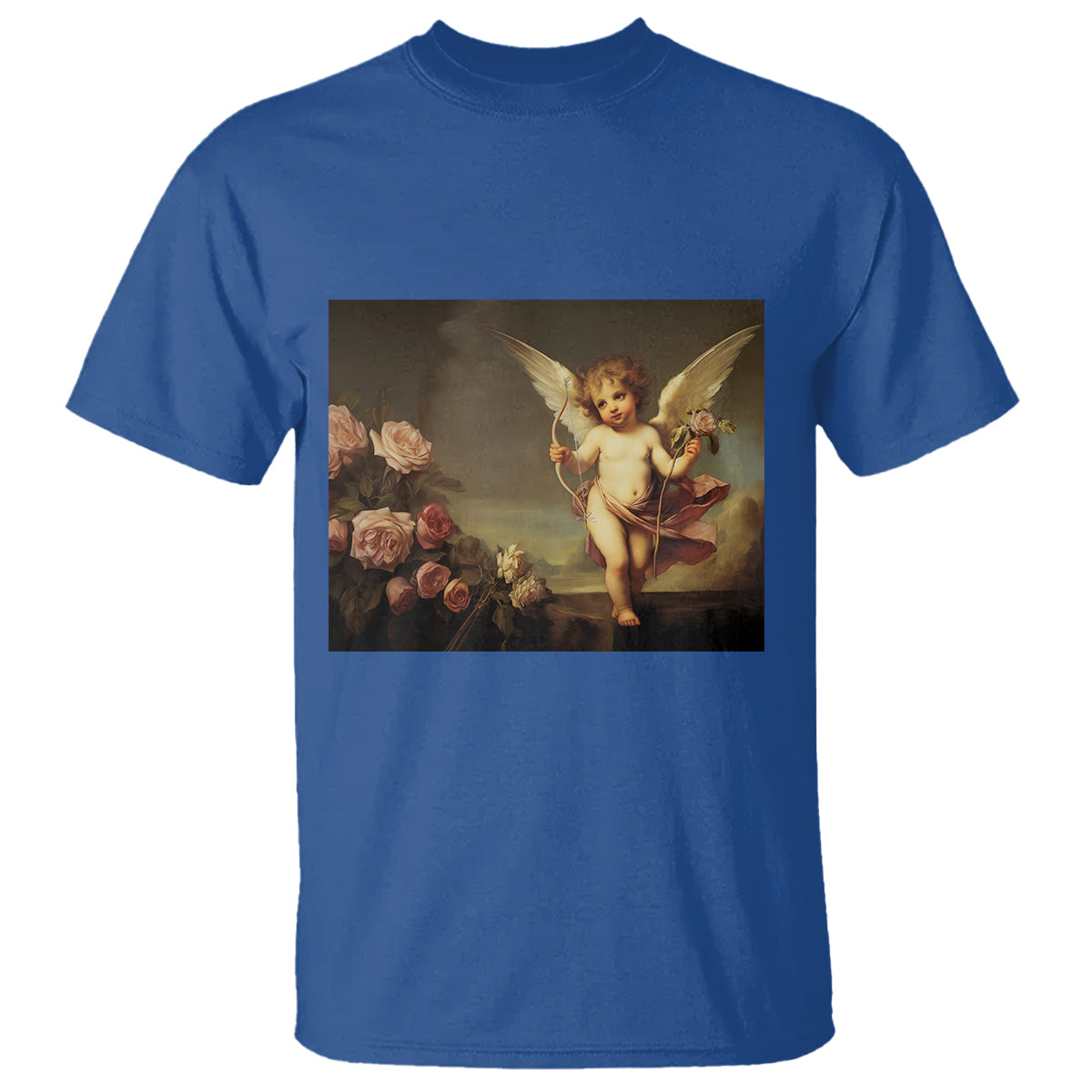 valentines-day-t-shirt-cupid-cherubs-art-valentine-angel-rose-garden-aesthetic