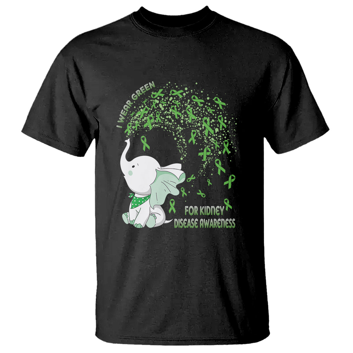 i-wear-green-for-kidney-disease-awareness-elephant-survivors-t-shirt