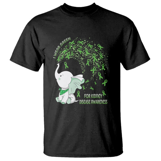 i-wear-green-for-kidney-disease-awareness-elephant-survivors-t-shirt