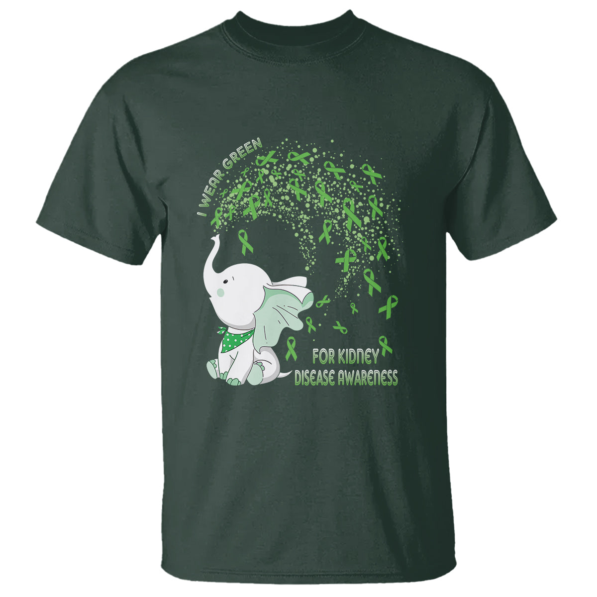 i-wear-green-for-kidney-disease-awareness-elephant-survivors-t-shirt