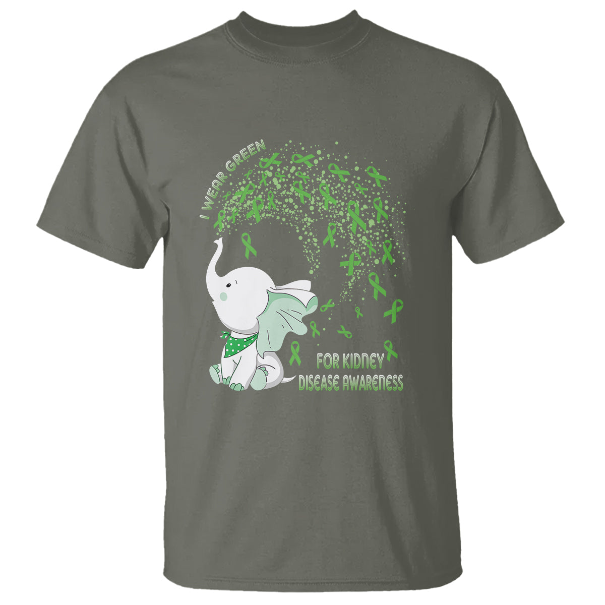 i-wear-green-for-kidney-disease-awareness-elephant-survivors-t-shirt