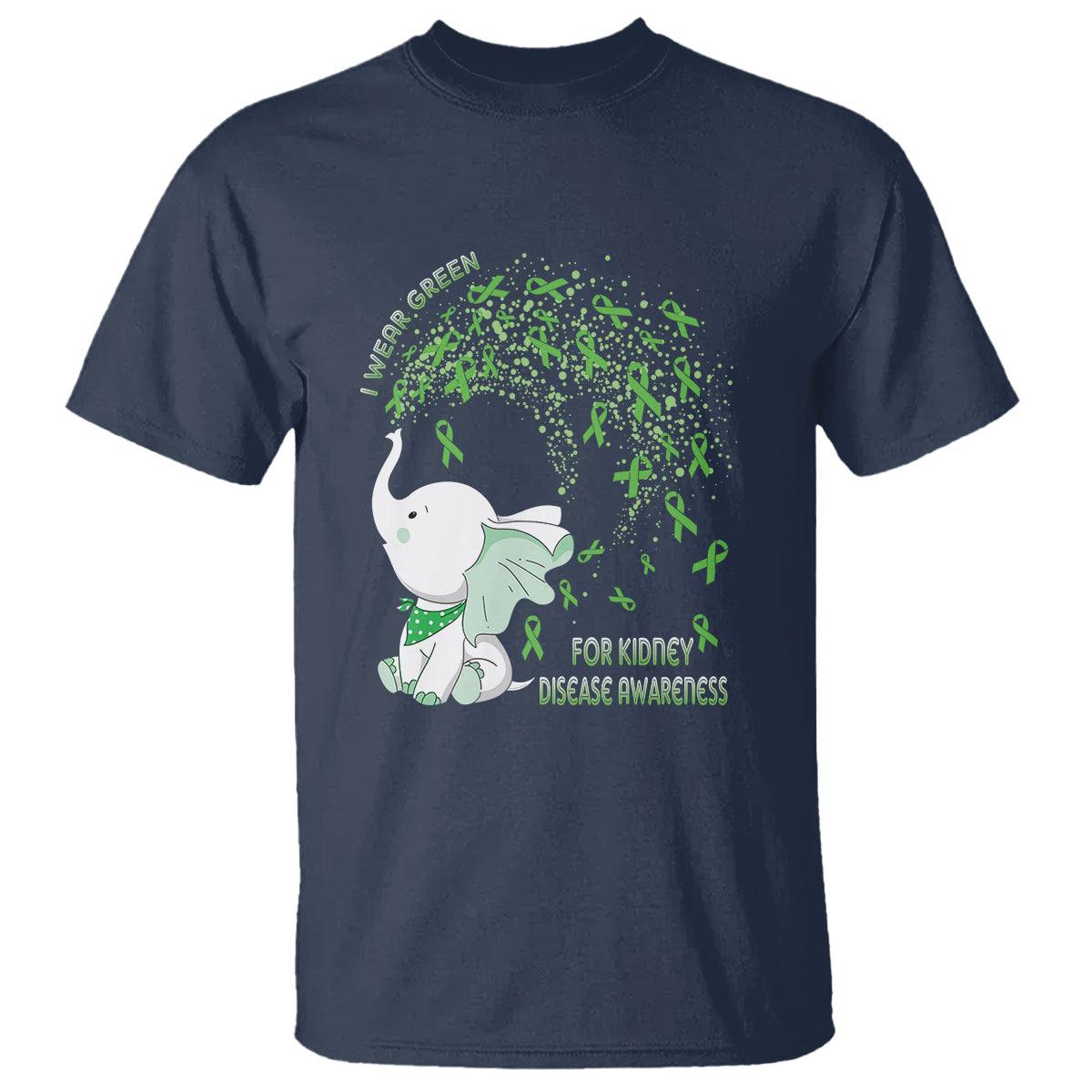i-wear-green-for-kidney-disease-awareness-elephant-survivors-t-shirt