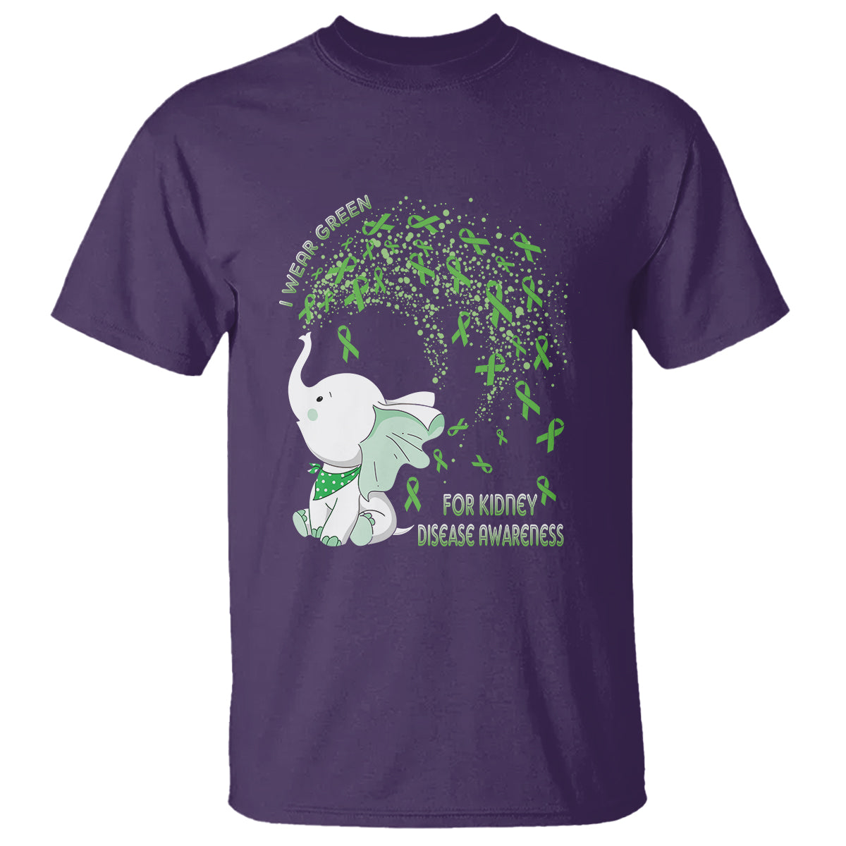 i-wear-green-for-kidney-disease-awareness-elephant-survivors-t-shirt