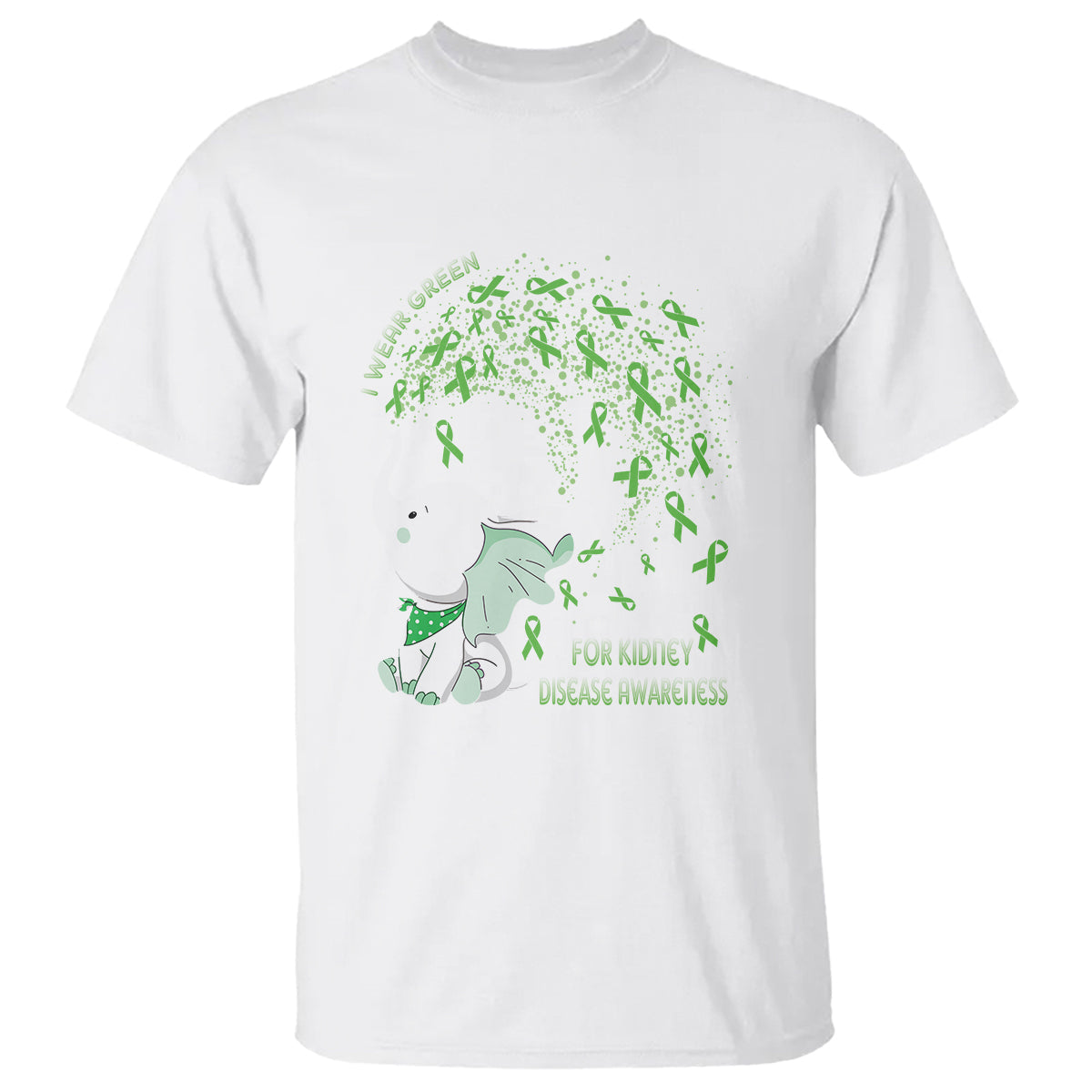 i-wear-green-for-kidney-disease-awareness-elephant-survivors-t-shirt