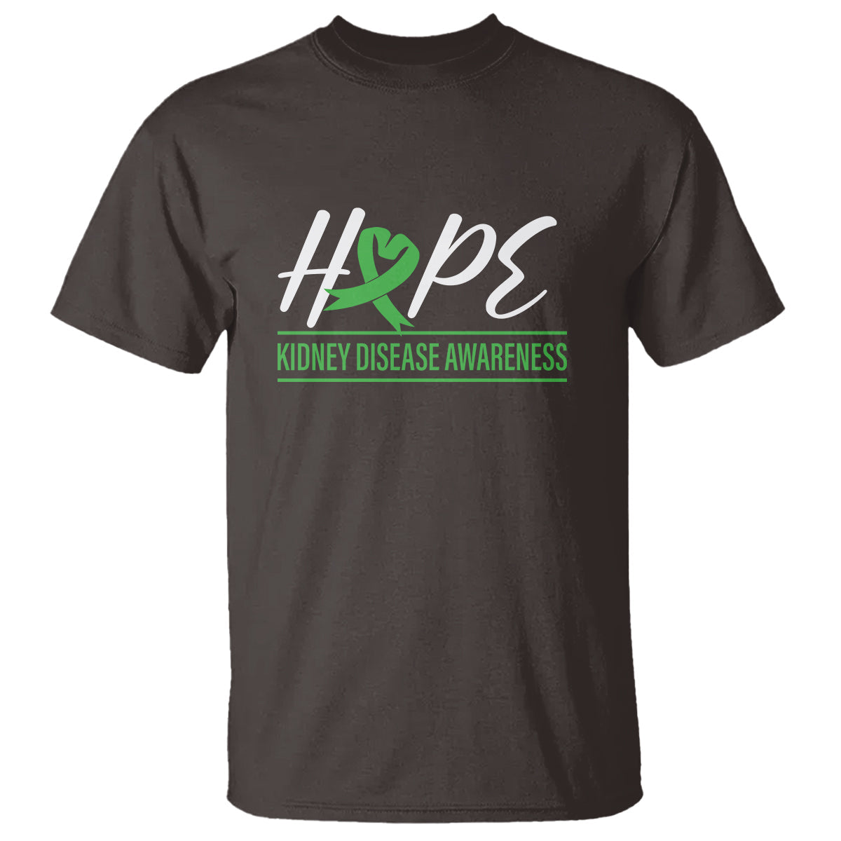 hope-kidney-disease-awareness-month-green-ribbon-t-shirt
