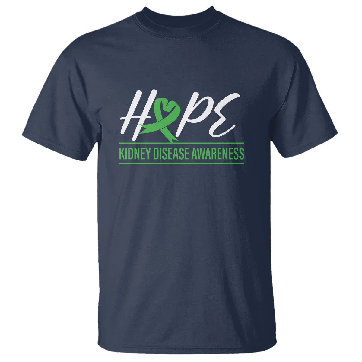 hope-kidney-disease-awareness-month-green-ribbon-t-shirt