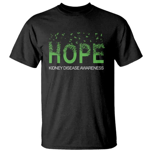 kidney-disease-awareness-month-t-shirt-hope-green-ribbon-support
