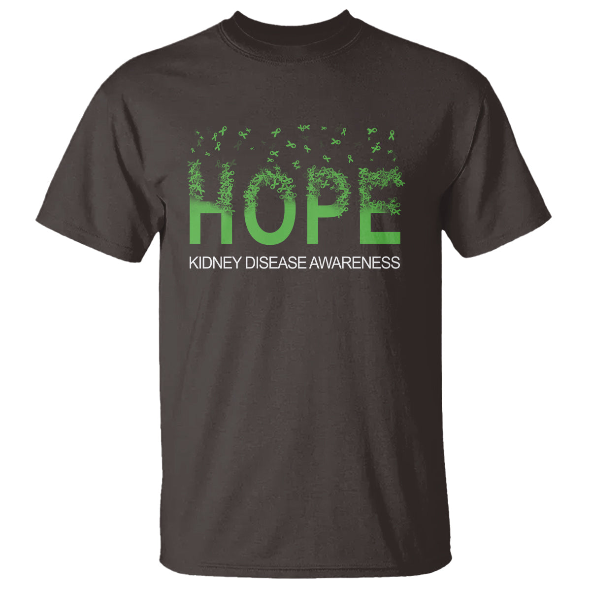 kidney-disease-awareness-month-t-shirt-hope-green-ribbon-support