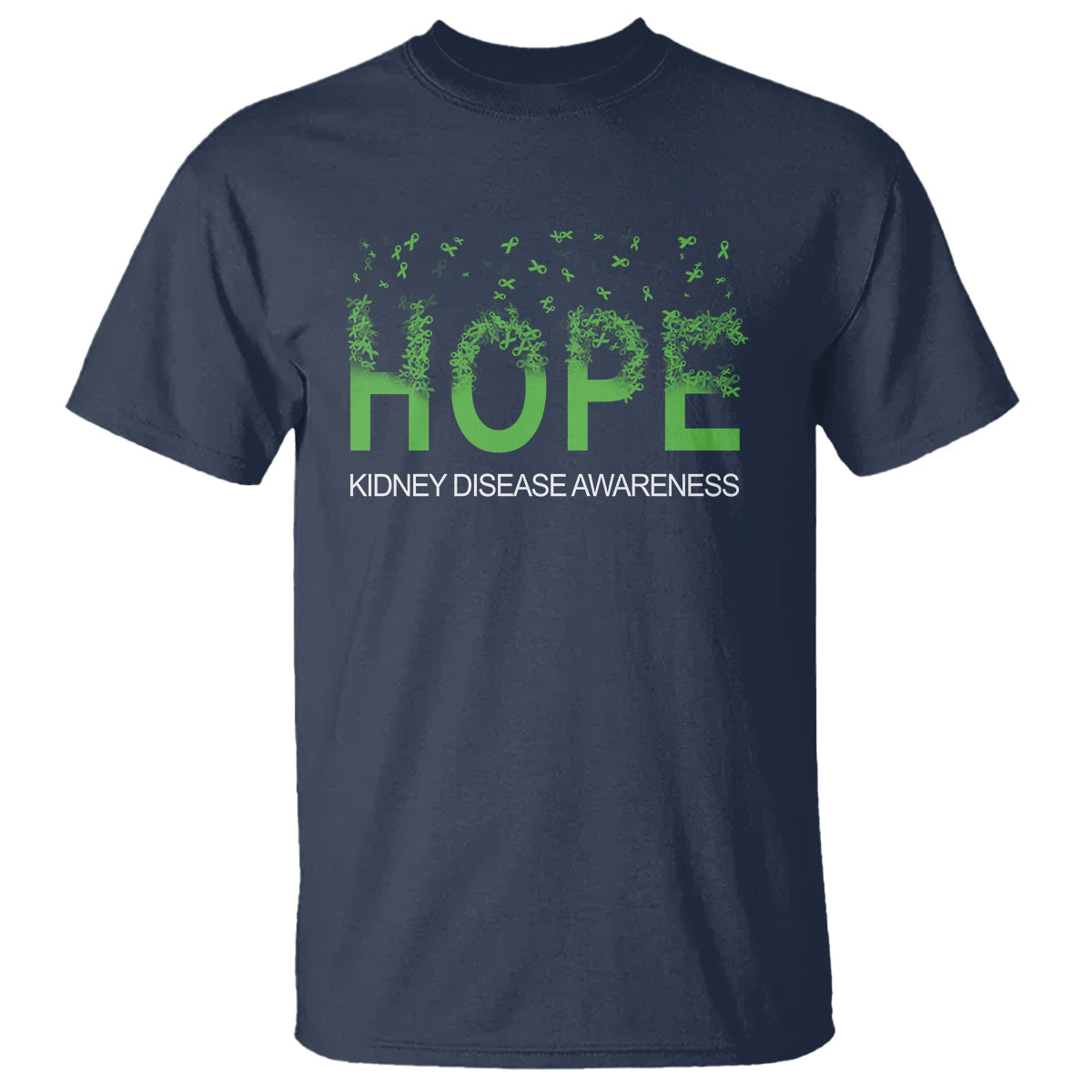 kidney-disease-awareness-month-t-shirt-hope-green-ribbon-support