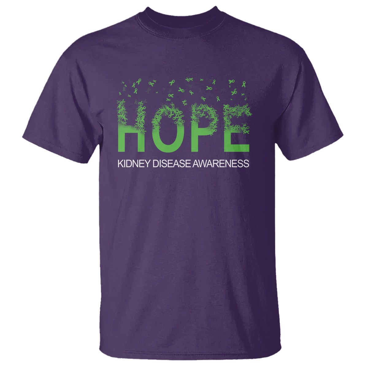 kidney-disease-awareness-month-t-shirt-hope-green-ribbon-support
