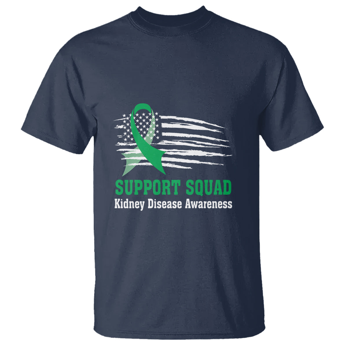 kidney-disease-awareness-month-t-shirt-support-squad-usa-flag-strong-warrior