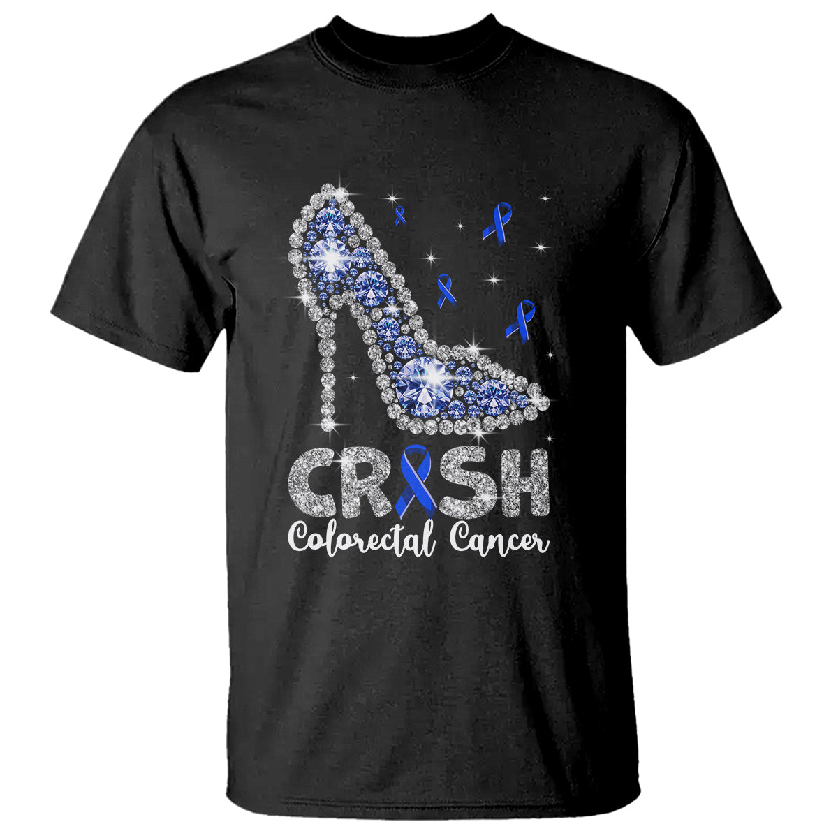 colorectal-cancer-awareness-t-shirt-crush-colon-colonscopy-blue-ribbon-high-heels
