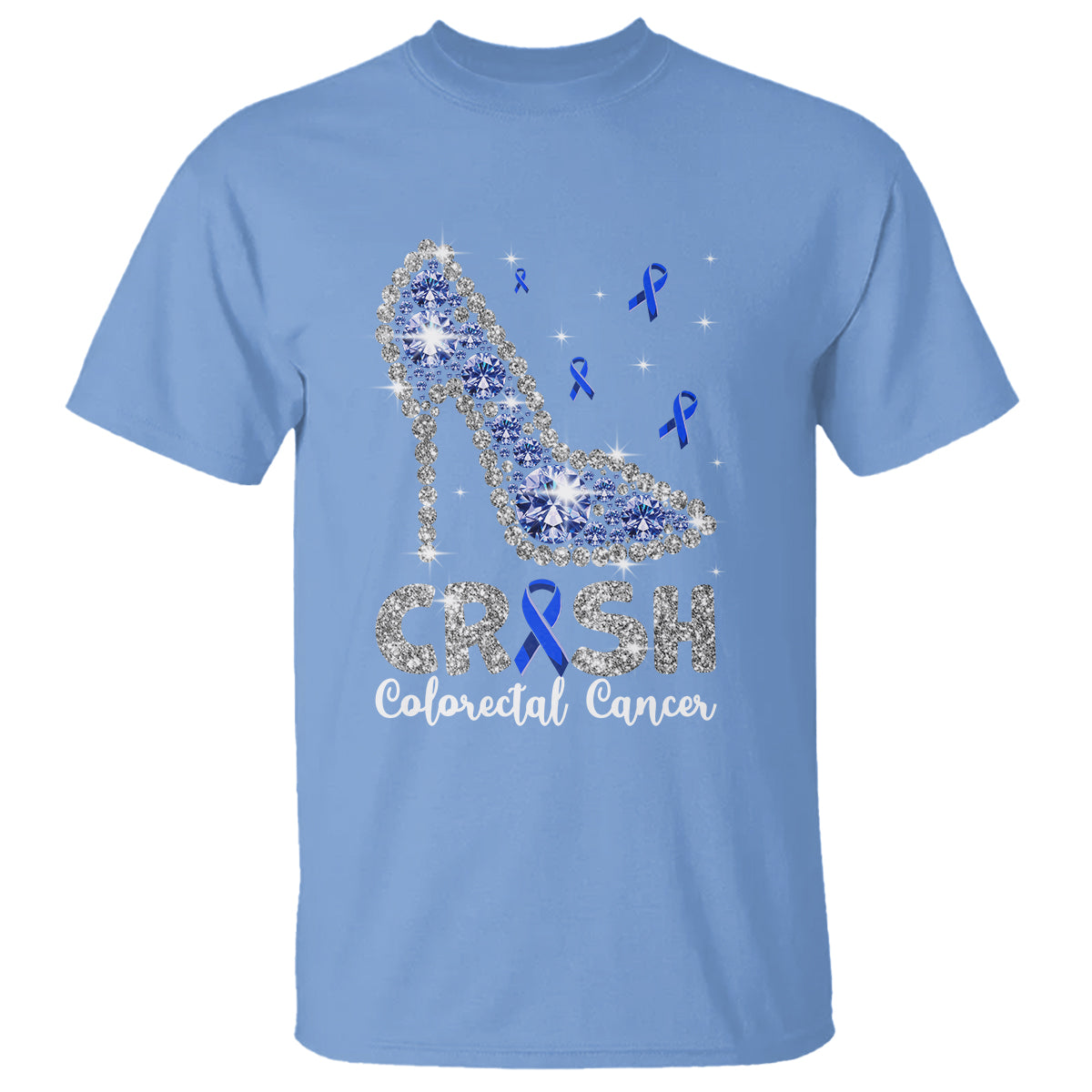 colorectal-cancer-awareness-t-shirt-crush-colon-colonscopy-blue-ribbon-high-heels