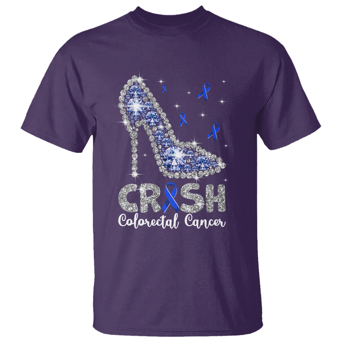 colorectal-cancer-awareness-t-shirt-crush-colon-colonscopy-blue-ribbon-high-heels