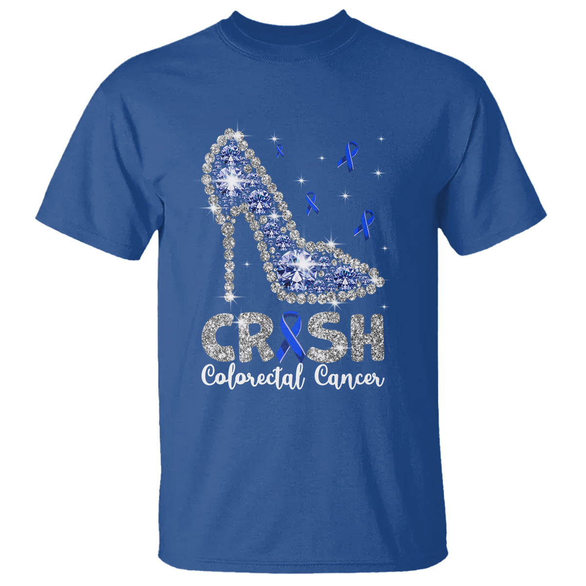 colorectal-cancer-awareness-t-shirt-crush-colon-colonscopy-blue-ribbon-high-heels