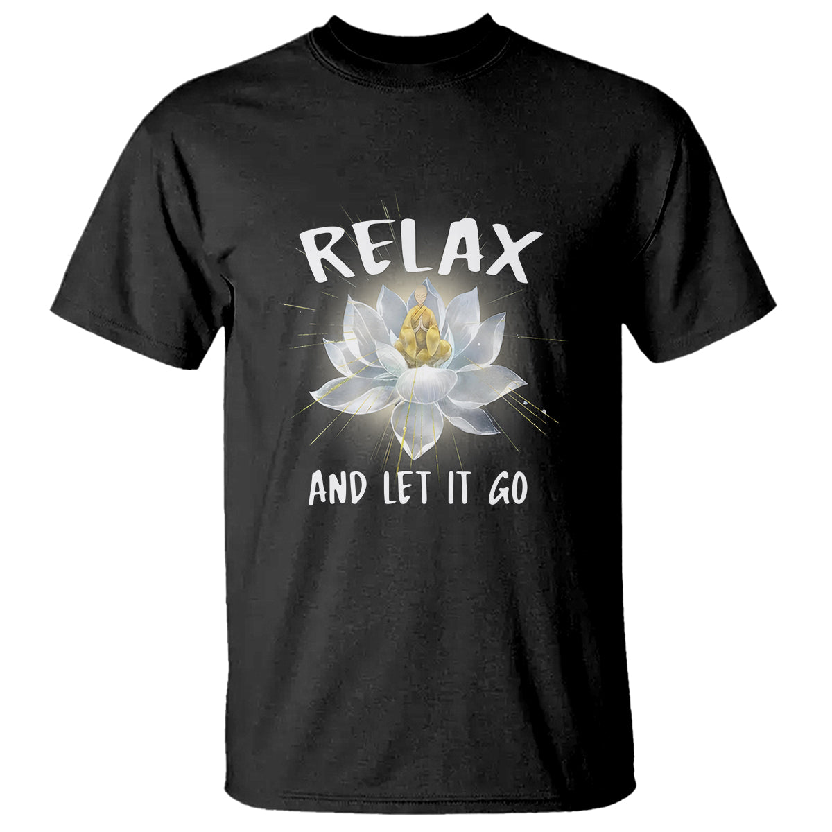 buddhism-t-shirt-relax-let-it-go-monk-zen-lotus