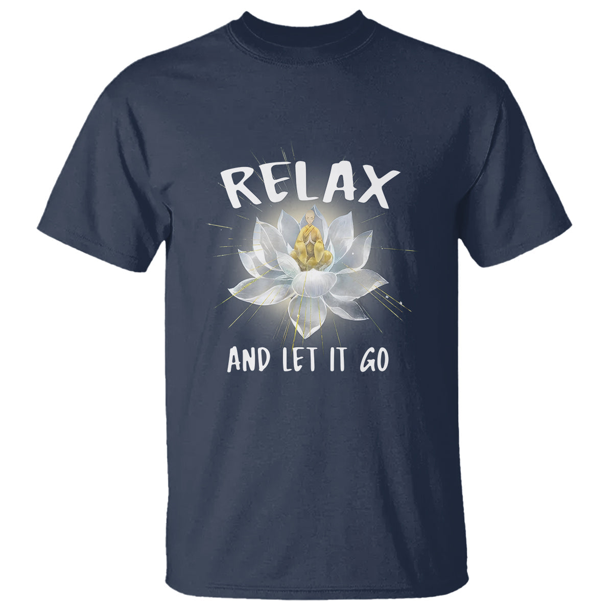 buddhism-t-shirt-relax-let-it-go-monk-zen-lotus