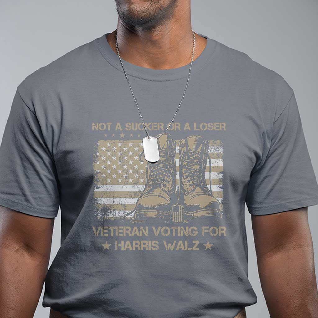veteran-voting-for-harris-walz-t-shirt-i-am-a-veteran-not-a-sucker-or-a-loser