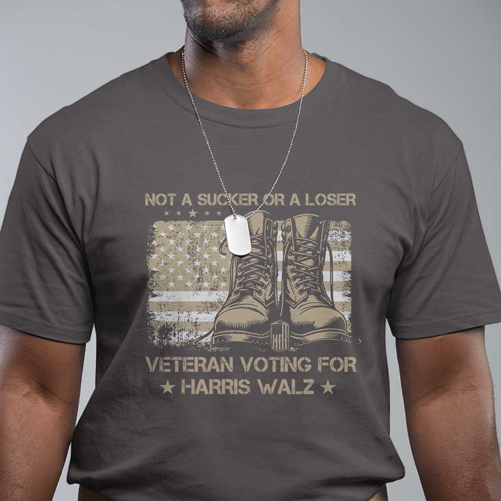 veteran-voting-for-harris-walz-t-shirt-i-am-a-veteran-not-a-sucker-or-a-loser