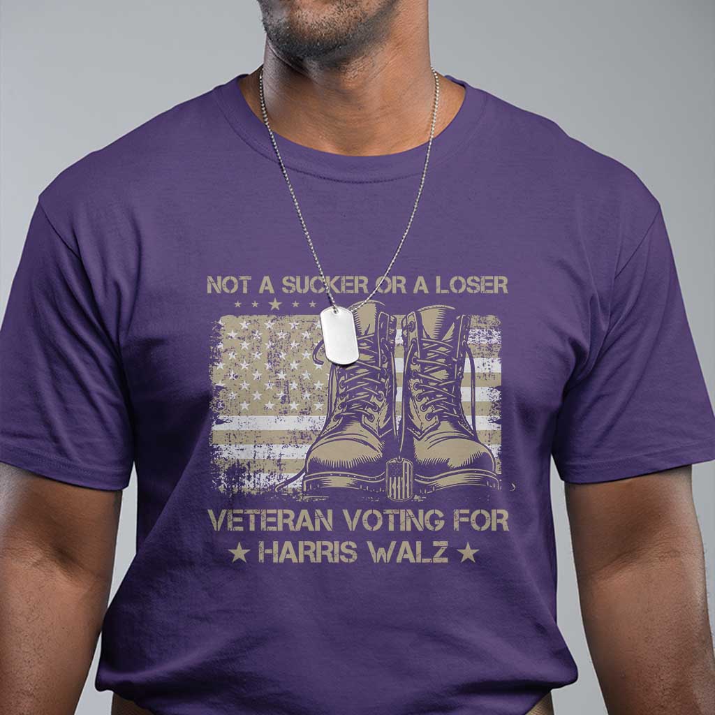 veteran-voting-for-harris-walz-t-shirt-i-am-a-veteran-not-a-sucker-or-a-loser