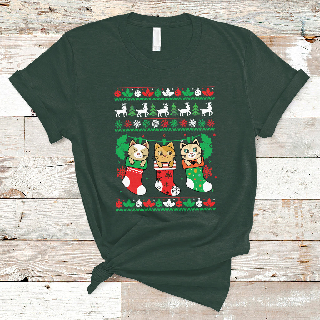christmas-t-shirt-cute-cat-in-sock-merry-catmas