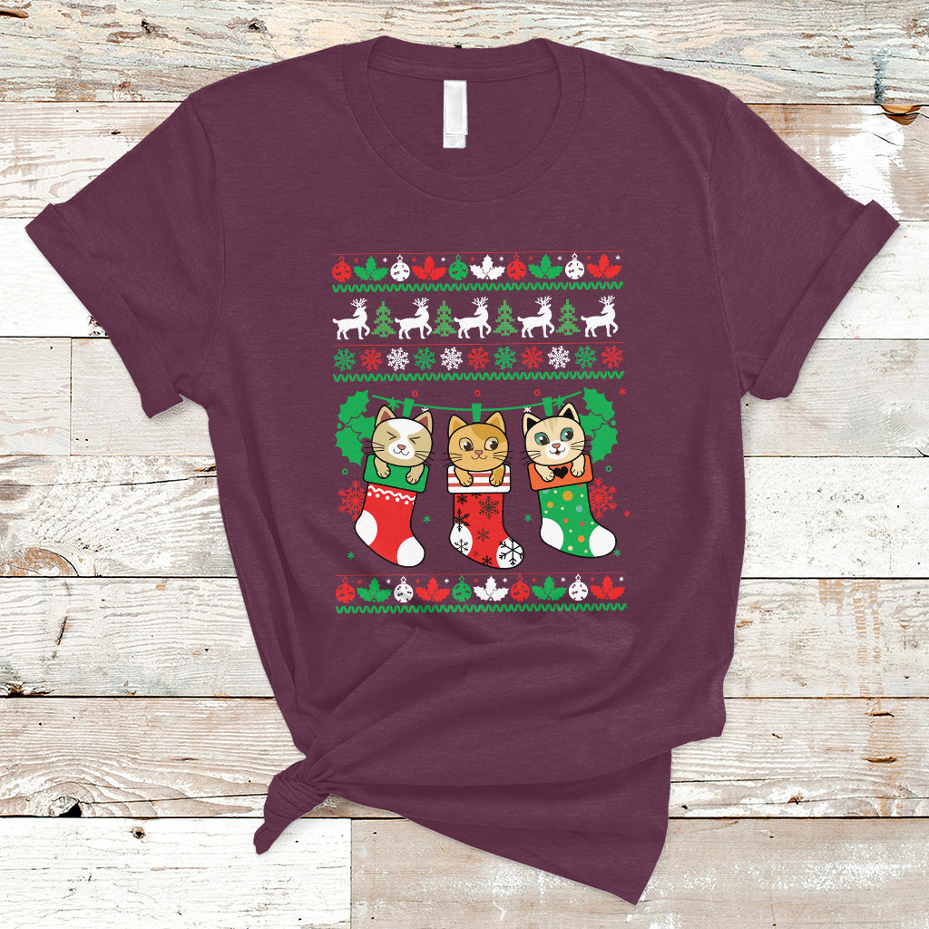 christmas-t-shirt-cute-cat-in-sock-merry-catmas