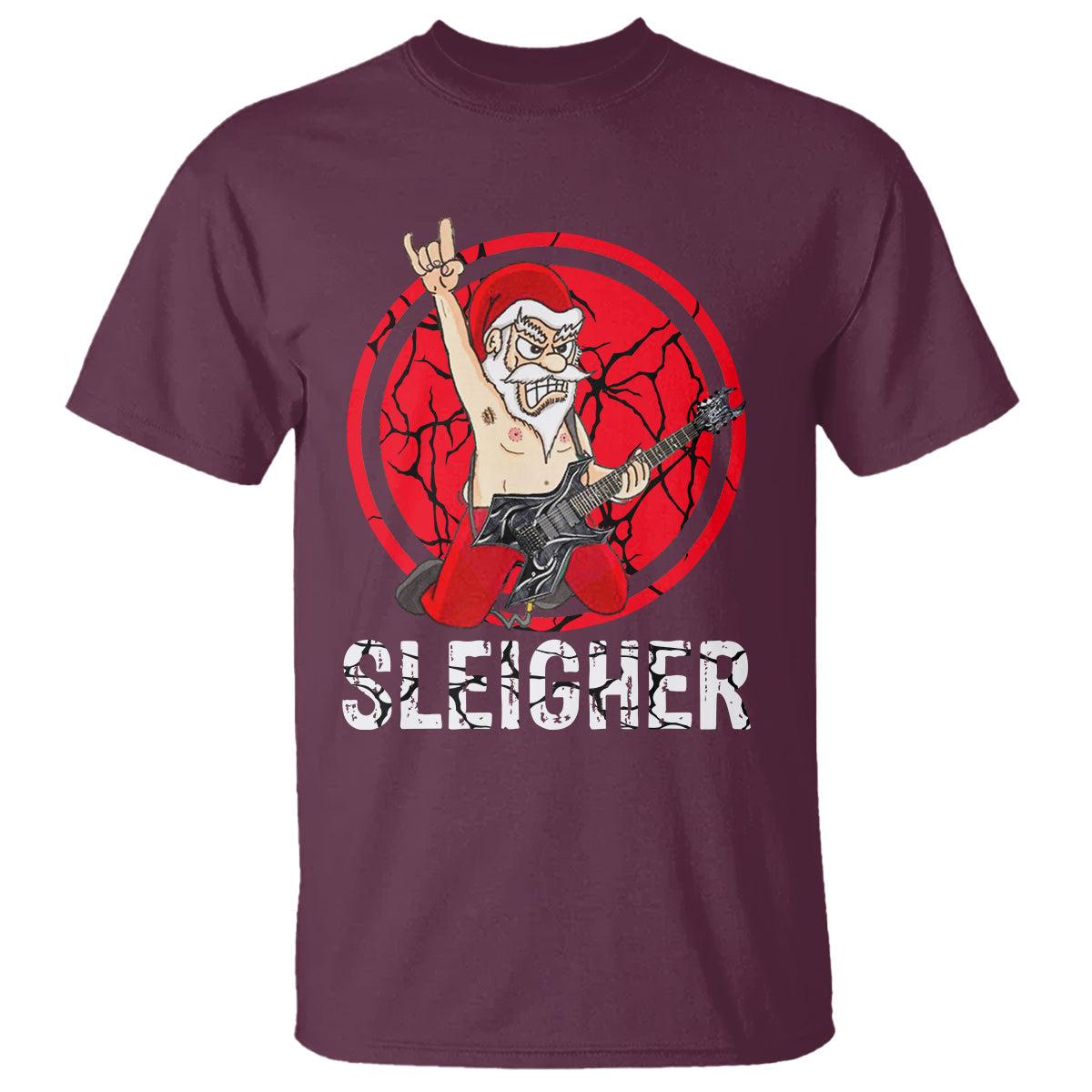 christmas-t-shirt-sleigher-santa-heavy-mental-music