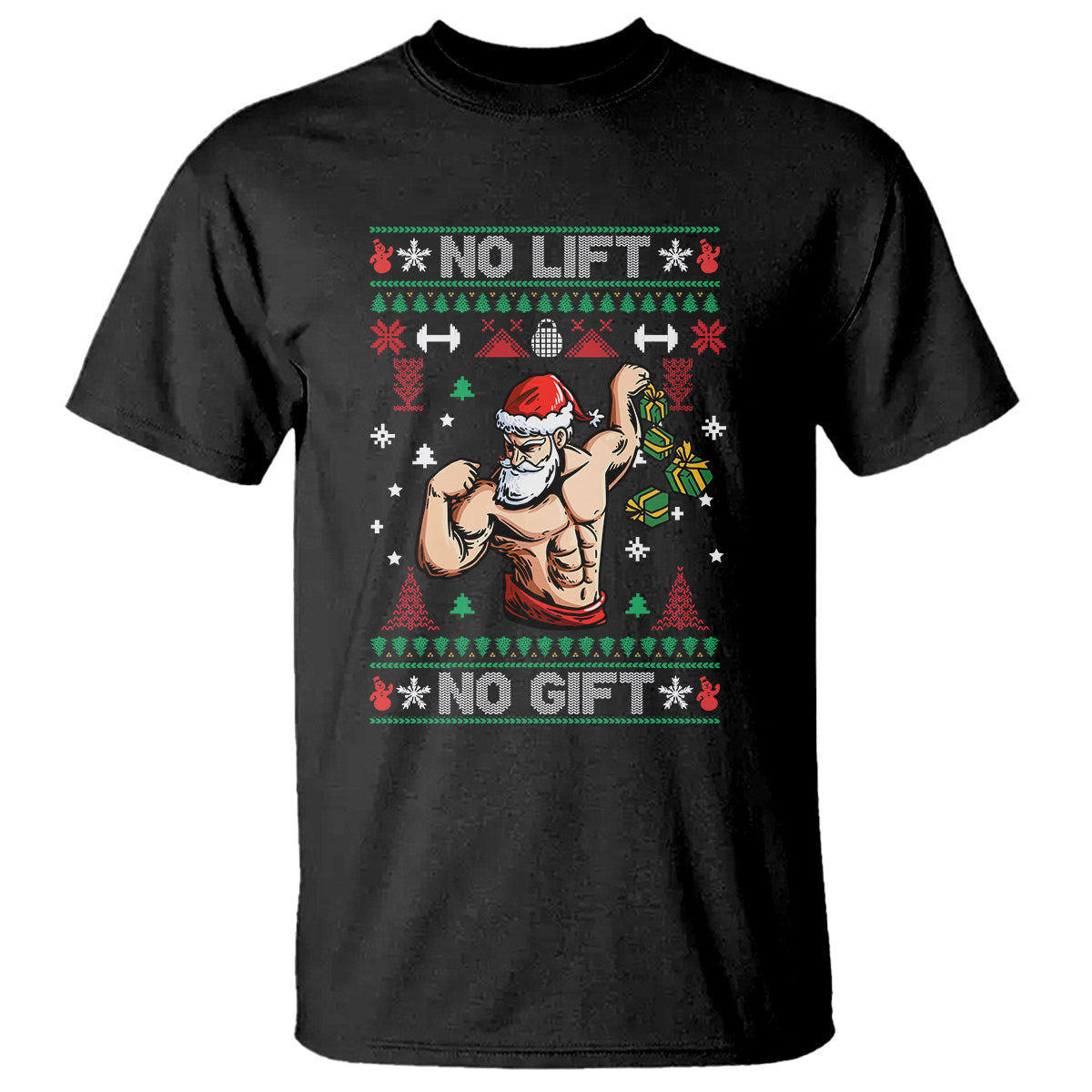 christmas-t-shirt-no-lift-no-gift-santa-gym-coach