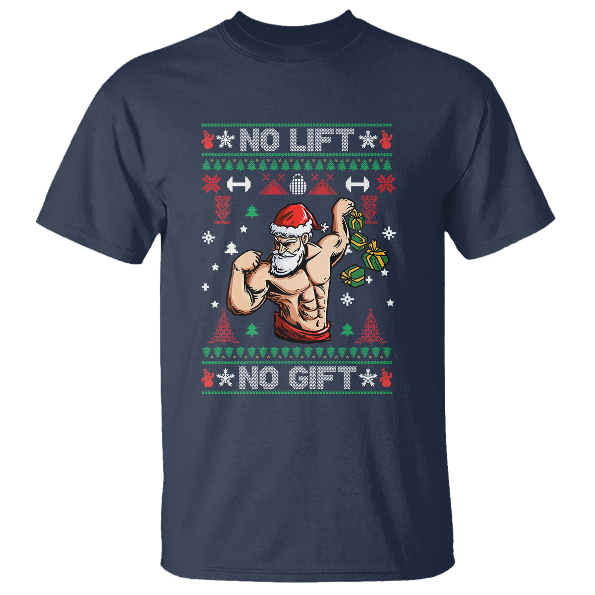 christmas-t-shirt-no-lift-no-gift-santa-gym-coach