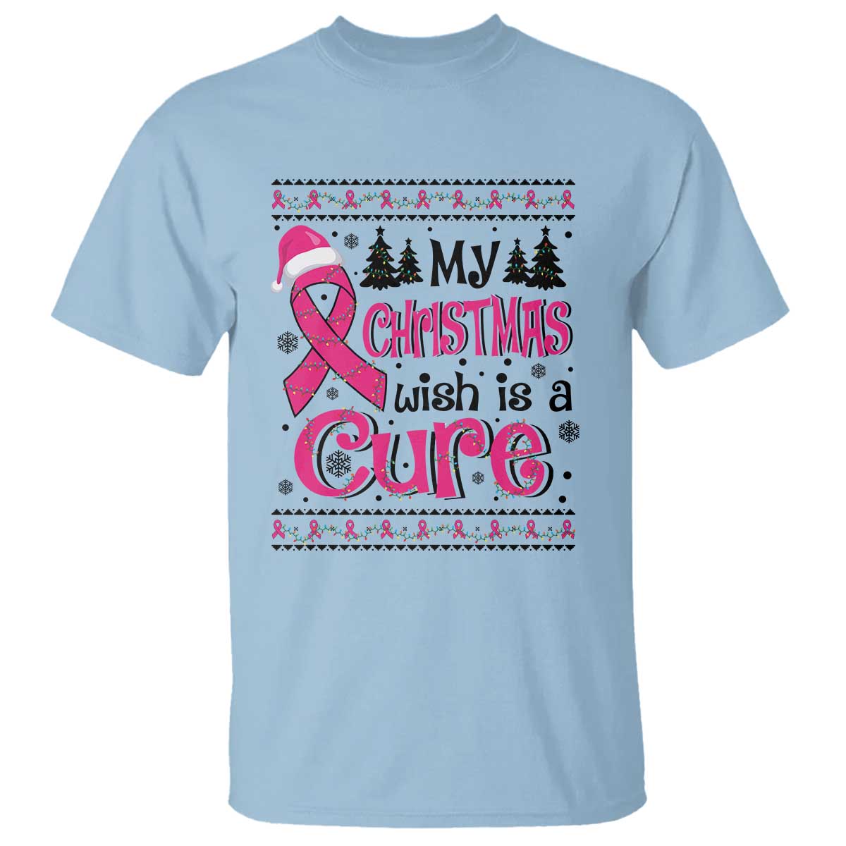 my-christmas-wish-is-a-cure-breast-cancer-t-shirt