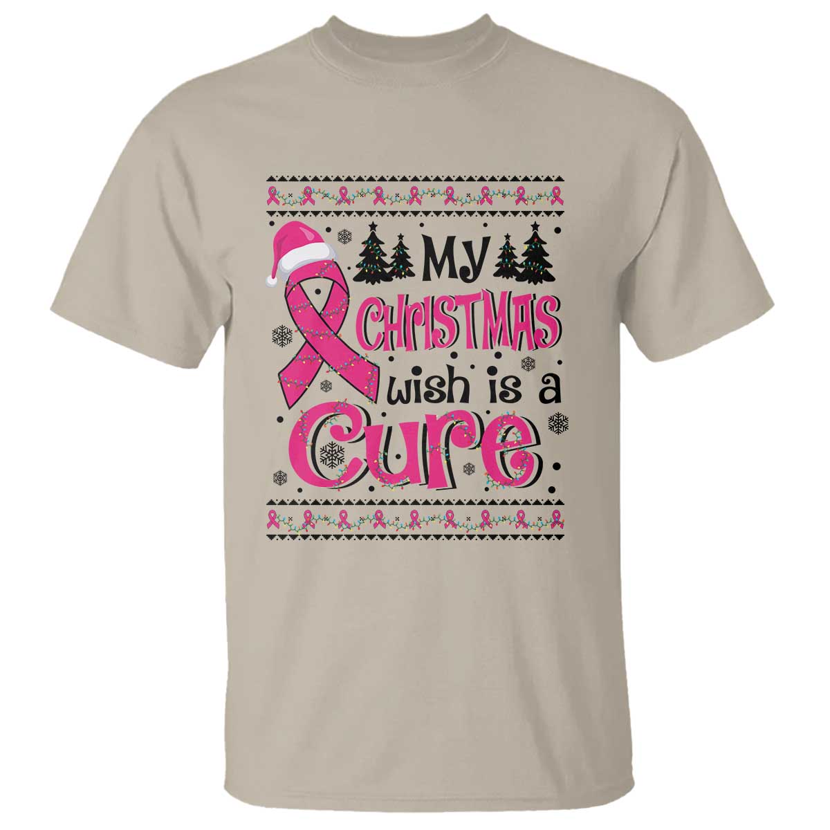 my-christmas-wish-is-a-cure-breast-cancer-t-shirt