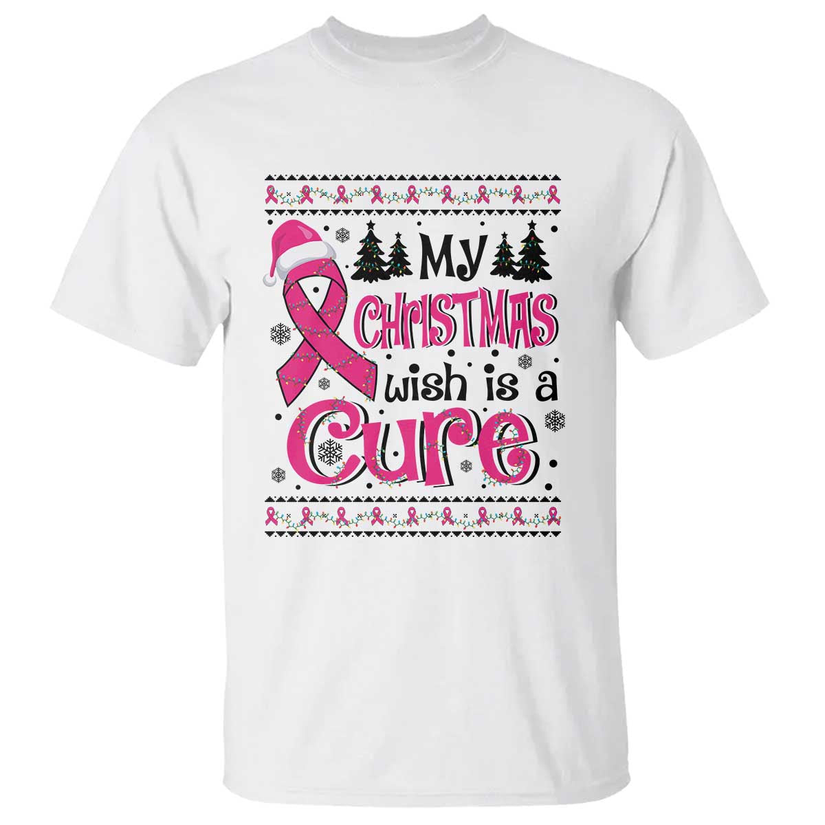my-christmas-wish-is-a-cure-breast-cancer-t-shirt
